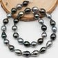 9-10mm Multicolor Drop Tahitian Pearl Bead with High Luster, In Full Strand with Minor Blemishes for Making, SKU # 2398TH