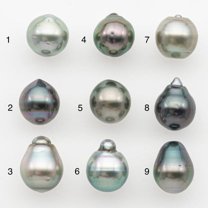 9-10mm Tahitian Pearl Natural Color with Minor Blemishes, Loose Undrilled for Jewelry Making, SKU # 3151TH