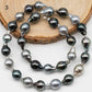 9-10mm Multicolor Drop Tahitian Pearl Bead with High Luster, In Full Strand with Minor Blemishes for Making, SKU # 2398TH