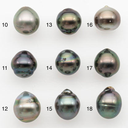 9-10mm Tahitian Pearl Natural Color with Minor Blemishes, Loose Undrilled for Jewelry Making, SKU # 3151TH