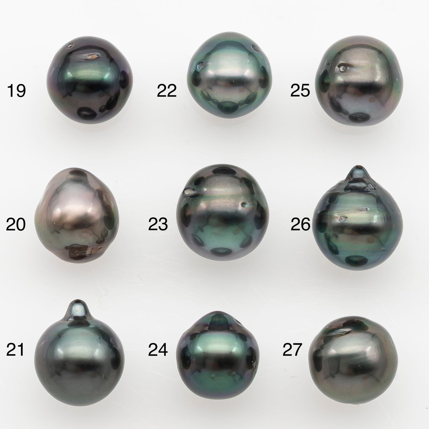 9-10mm Tahitian Pearl Natural Color with Minor Blemishes, Loose Undrilled for Jewelry Making, SKU # 3151TH