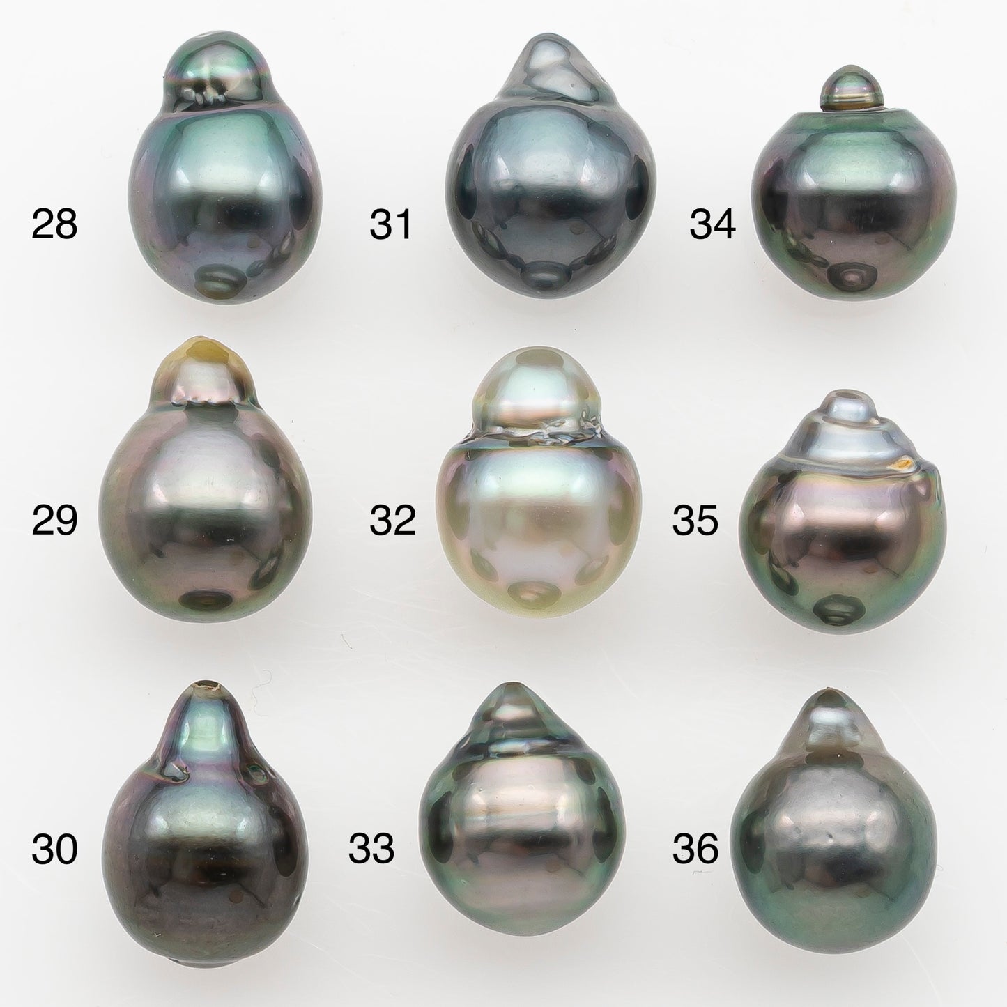 9-10mm Tahitian Pearl Natural Color with Minor Blemishes, Loose Undrilled for Jewelry Making, SKU # 3151TH