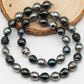 9-10mm Multicolor Drop Tahitian Pearl Bead with High Luster, In Full Strand with Minor Blemishes for Making, SKU # 2399TH