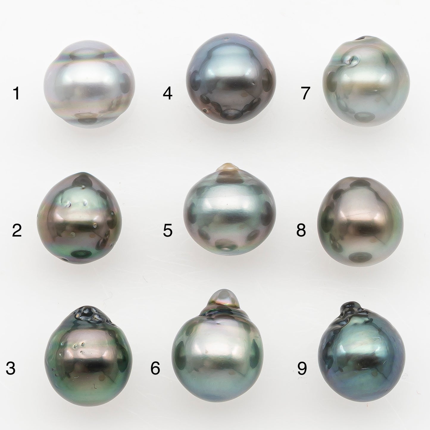 9-10mm Tahitian Pearl Natural Color with Minor Blemishes, Loose Undrilled for Jewelry Making, SKU # 3152TH