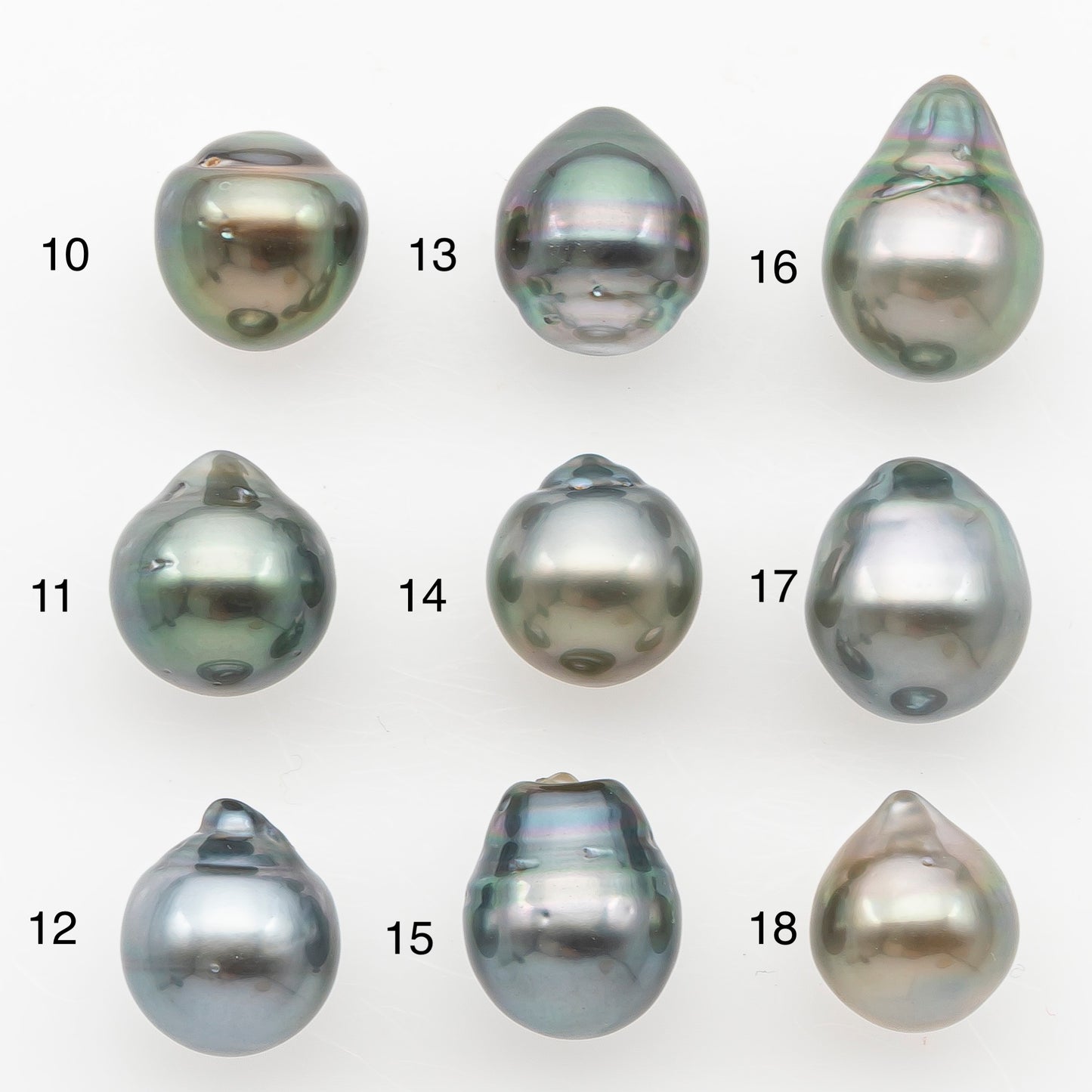 9-10mm Tahitian Pearl Natural Color with Minor Blemishes, Loose Undrilled for Jewelry Making, SKU # 3152TH