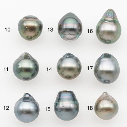 9-10mm Tahitian Pearl Natural Color with Minor Blemishes, Loose Undrilled for Jewelry Making, SKU # 3152TH