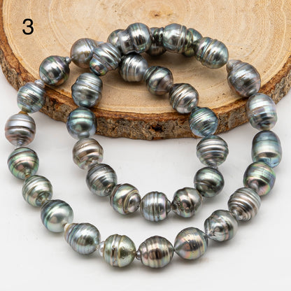 9-10mm Tahitian Pearl in Full Strand, Natural Colors with High Luster, for Jewelry Making, SKU # 2971TH