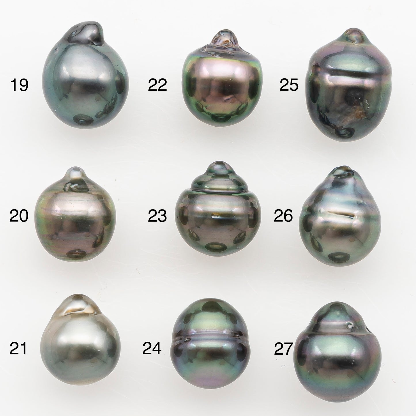 9-10mm Tahitian Pearl Natural Color with Minor Blemishes, Loose Undrilled for Jewelry Making, SKU # 3152TH