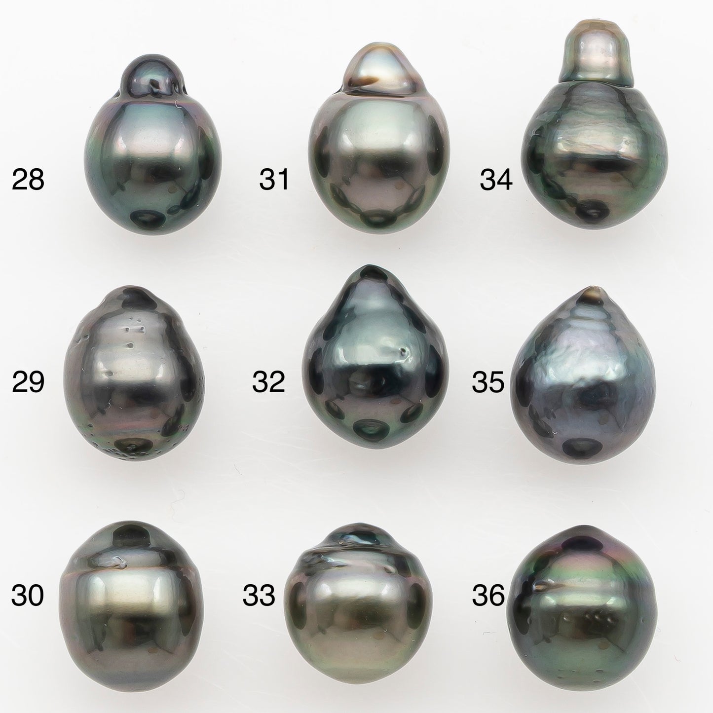 9-10mm Tahitian Pearl Natural Color with Minor Blemishes, Loose Undrilled for Jewelry Making, SKU # 3152TH