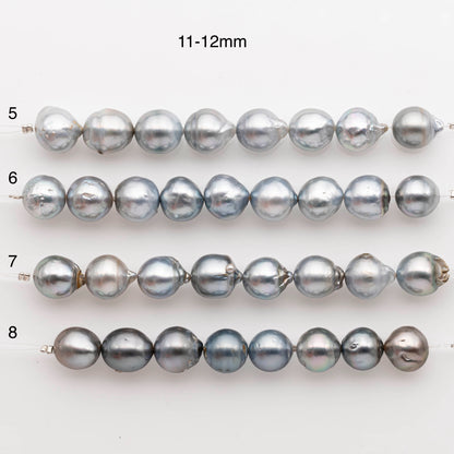 11-13mm Tahitian Pearl in Short Strand with All Natural Color with High Luster for Jewelry Making, SKU# 2403TH