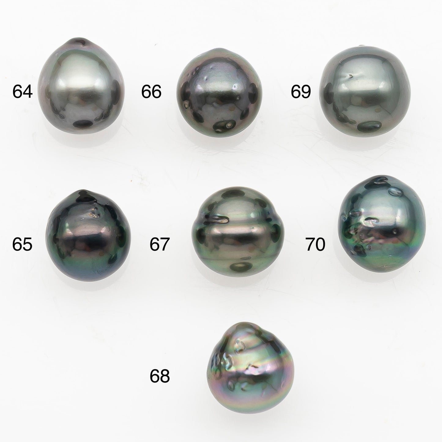 9-10mm Tahitian Pearl Natural Color with Minor Blemishes, Loose Undrilled for Jewelry Making, SKU # 3152TH