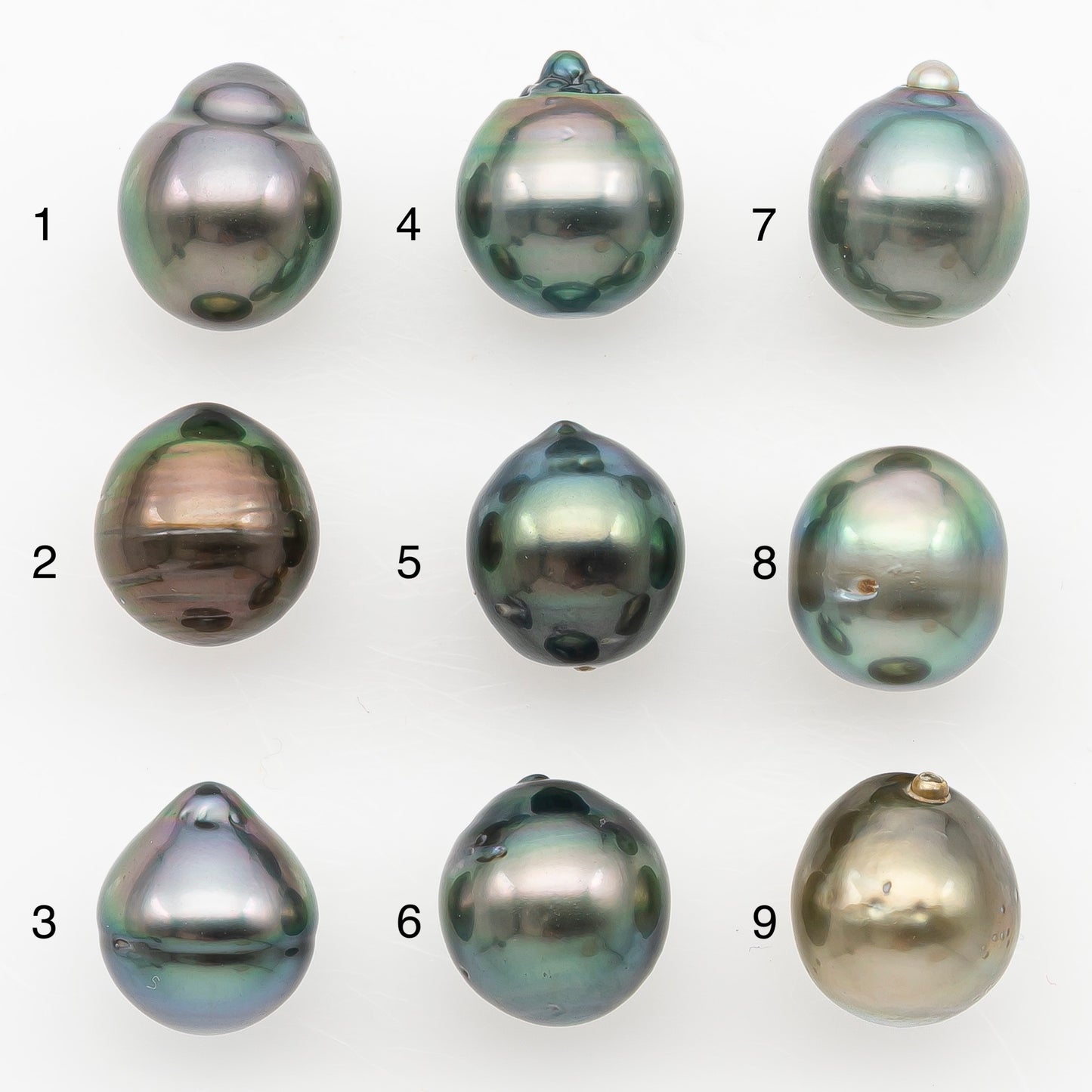 9-10mm Tahitian Pearl Natural Color with Minor Blemishes, Loose Undrilled for Jewelry Making, SKU # 3153TH