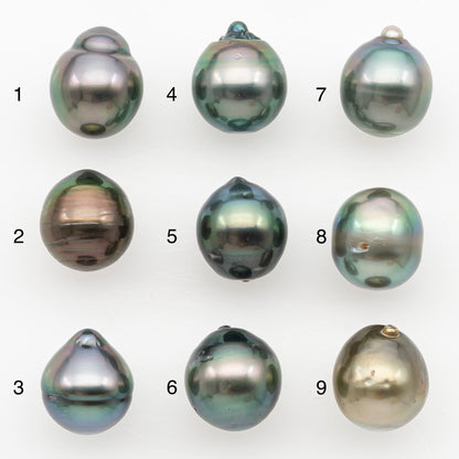 9-10mm Tahitian Pearl Natural Color with Minor Blemishes, Loose Undrilled for Jewelry Making, SKU # 3153TH