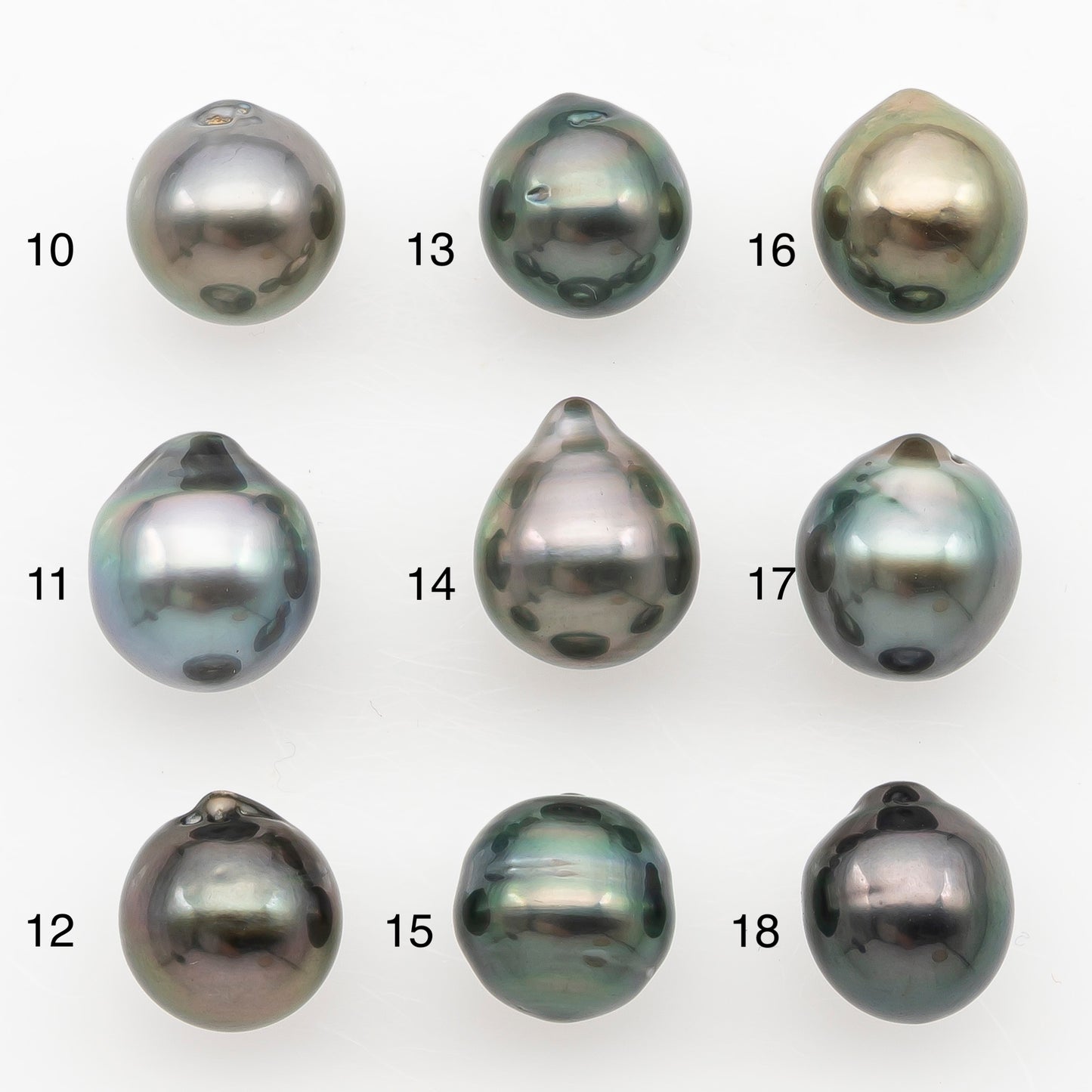 9-10mm Tahitian Pearl Natural Color with Minor Blemishes, Loose Undrilled for Jewelry Making, SKU # 3153TH