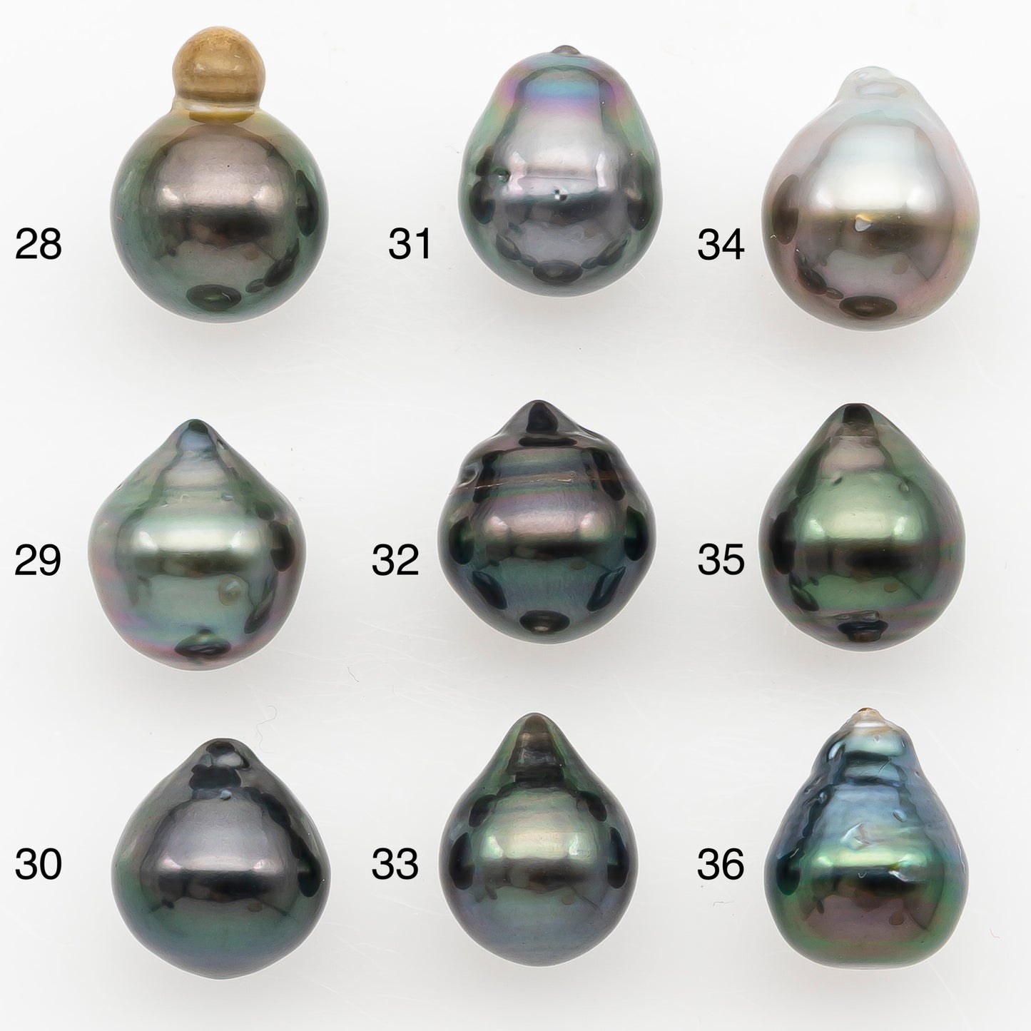 9-10mm Tahitian Pearl Natural Color with Minor Blemishes, Loose Undrilled for Jewelry Making, SKU # 3153TH