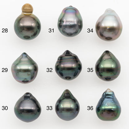 9-10mm Tahitian Pearl Natural Color with Minor Blemishes, Loose Undrilled for Jewelry Making, SKU # 3153TH