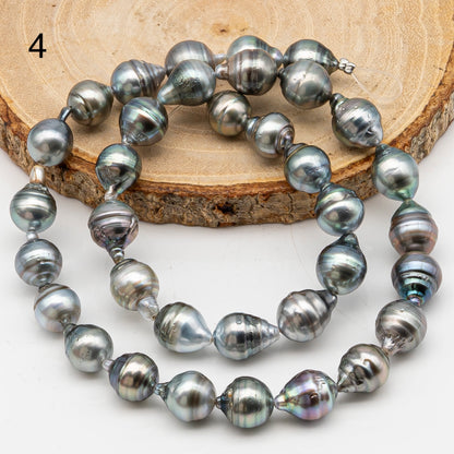 9-10mm Tahitian Pearl in Full Strand, Natural Colors with High Luster, for Jewelry Making, SKU # 2971TH