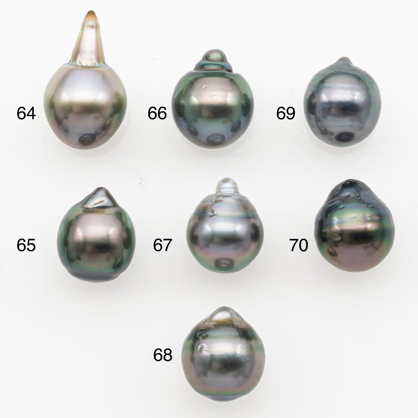 9-10mm Tahitian Pearl Natural Color with Minor Blemishes, Loose Undrilled for Jewelry Making, SKU # 3153TH