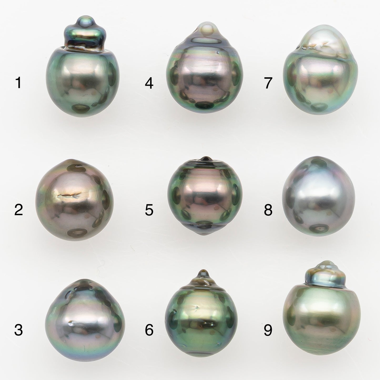 9-10mm Tahitian Pearl Natural Color with Minor Blemishes, Loose Undrilled for Jewelry Making, SKU # 3154TH