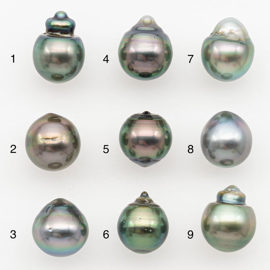 9-10mm Tahitian Pearl Natural Color with Minor Blemishes, Loose Undrilled for Jewelry Making, SKU # 3154TH