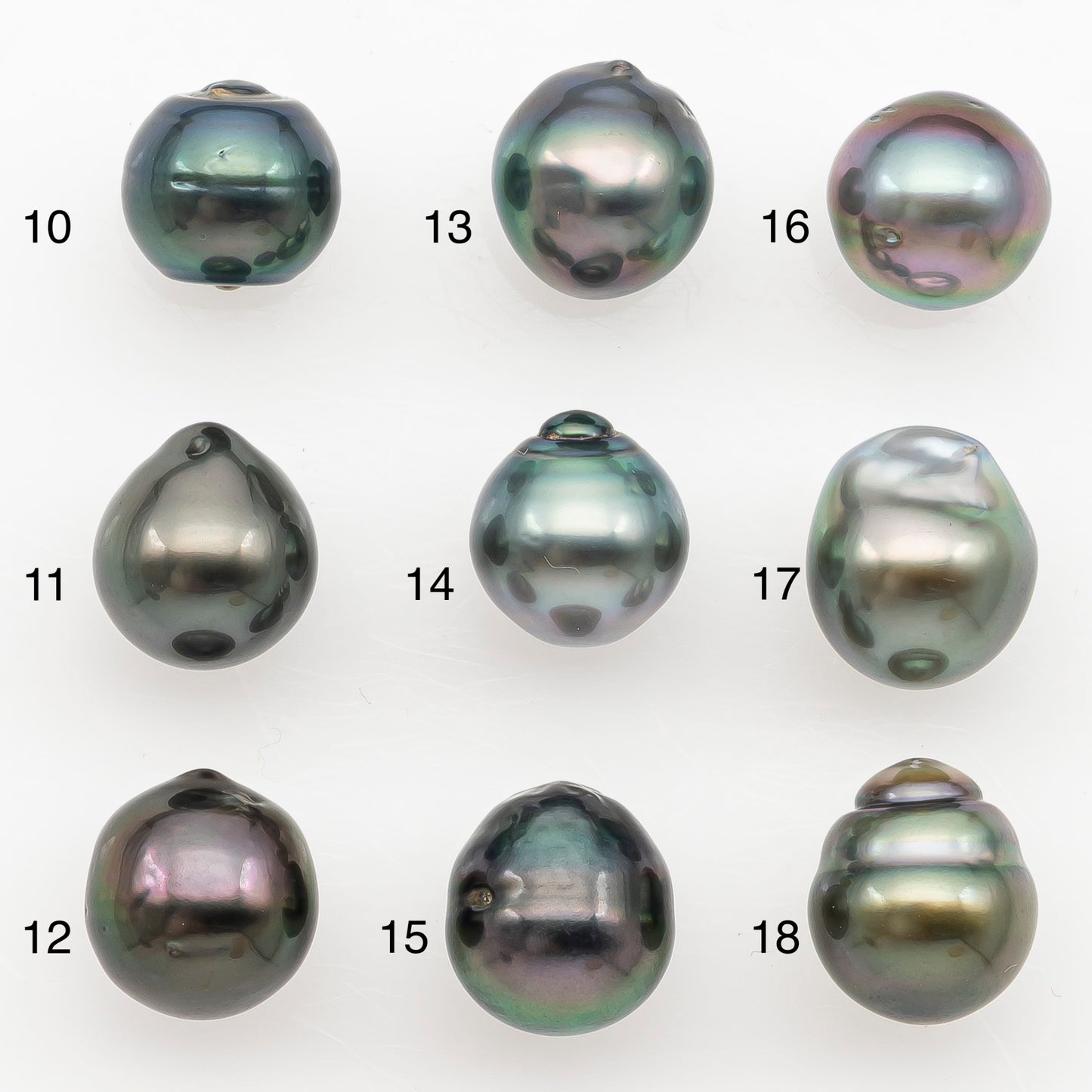 9-10mm Tahitian Pearl Natural Color with Minor Blemishes, Loose Undrilled for Jewelry Making, SKU # 3154TH
