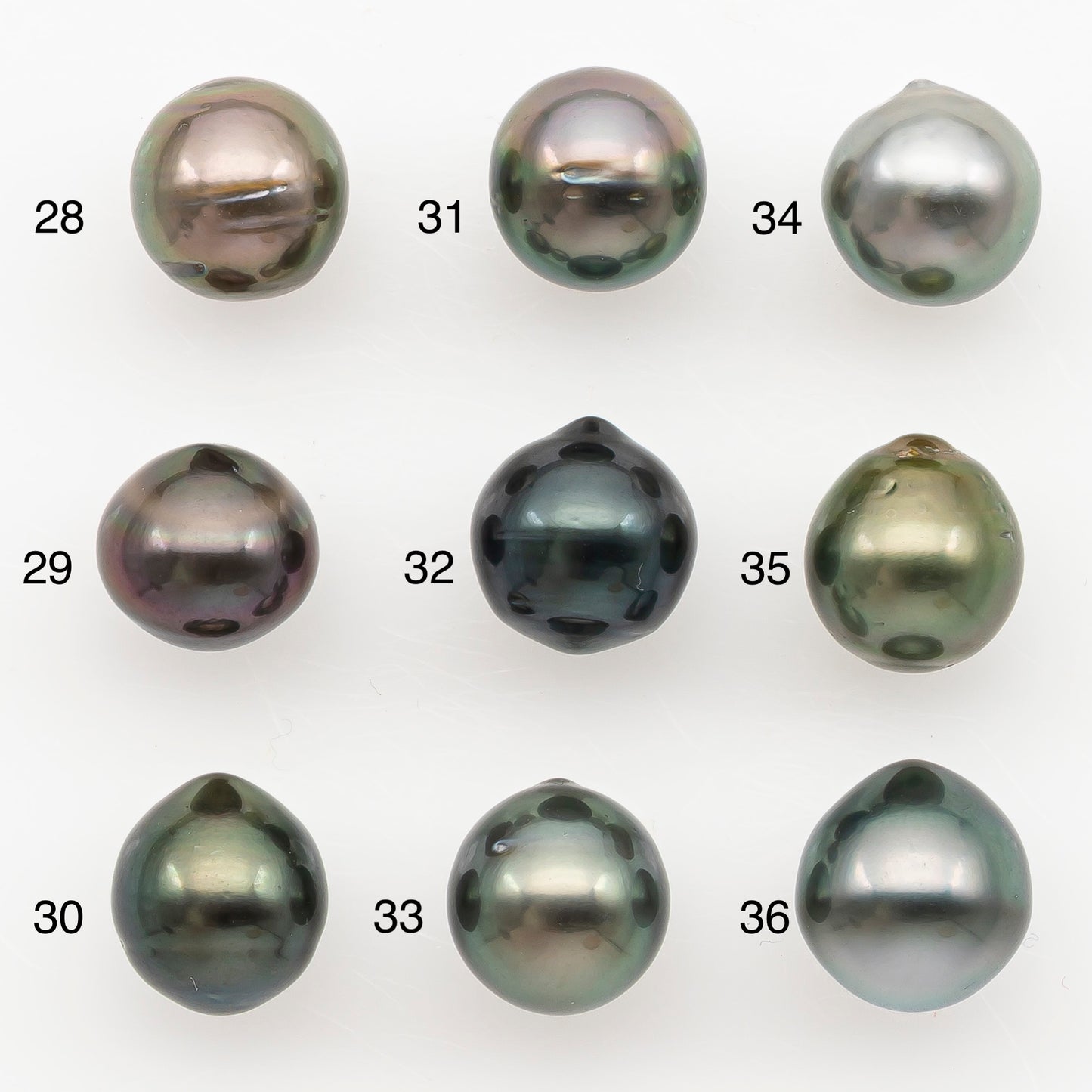 9-10mm Tahitian Pearl Natural Color with Minor Blemishes, Loose Undrilled for Jewelry Making, SKU # 3154TH