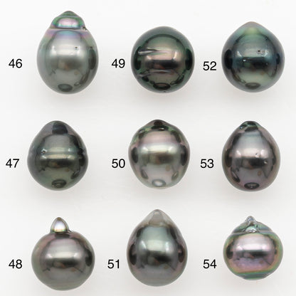 9-10mm Tahitian Pearl Natural Color with Minor Blemishes, Loose Undrilled for Jewelry Making, SKU # 3154TH
