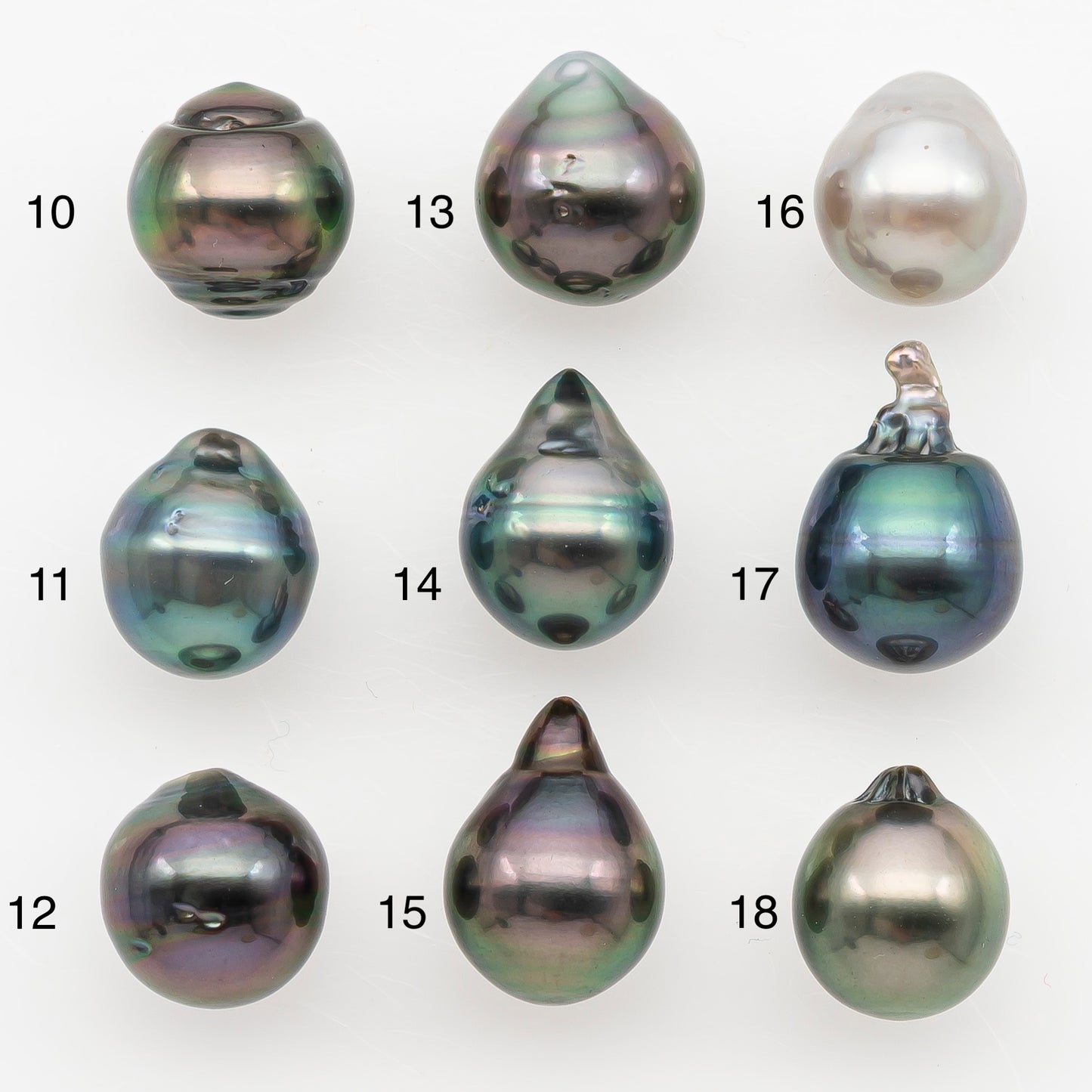 9-10mm Tahitian Pearl Natural Color with Minor Blemishes, Loose Undrilled for Jewelry Making, SKU # 3155TH