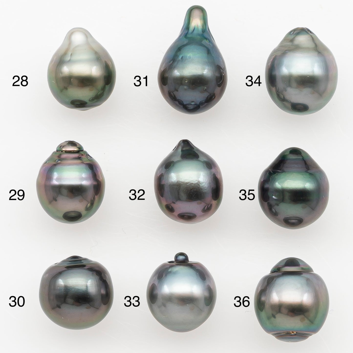 9-10mm Tahitian Pearl Natural Color with Minor Blemishes, Loose Undrilled for Jewelry Making, SKU # 3155TH