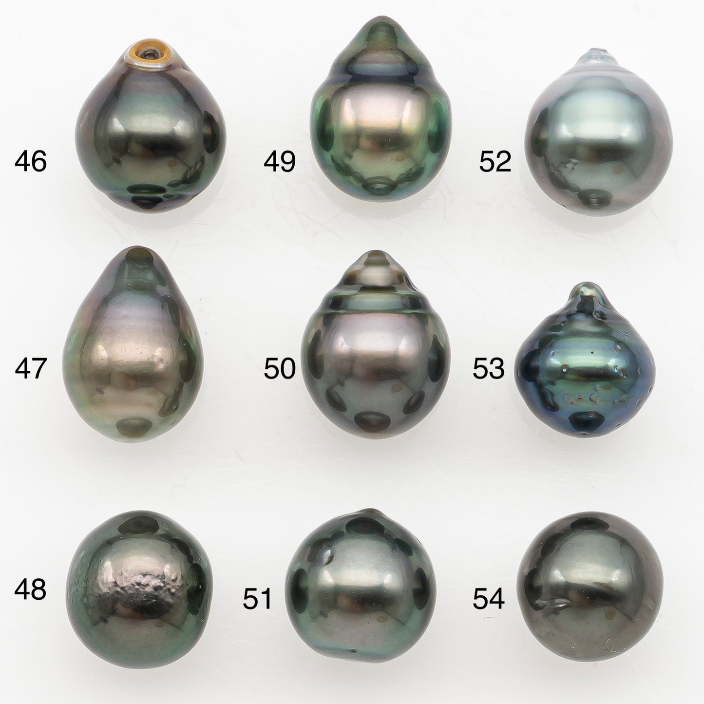 9-10mm Tahitian Pearl Natural Color with Minor Blemishes, Loose Undrilled for Jewelry Making, SKU # 3155TH