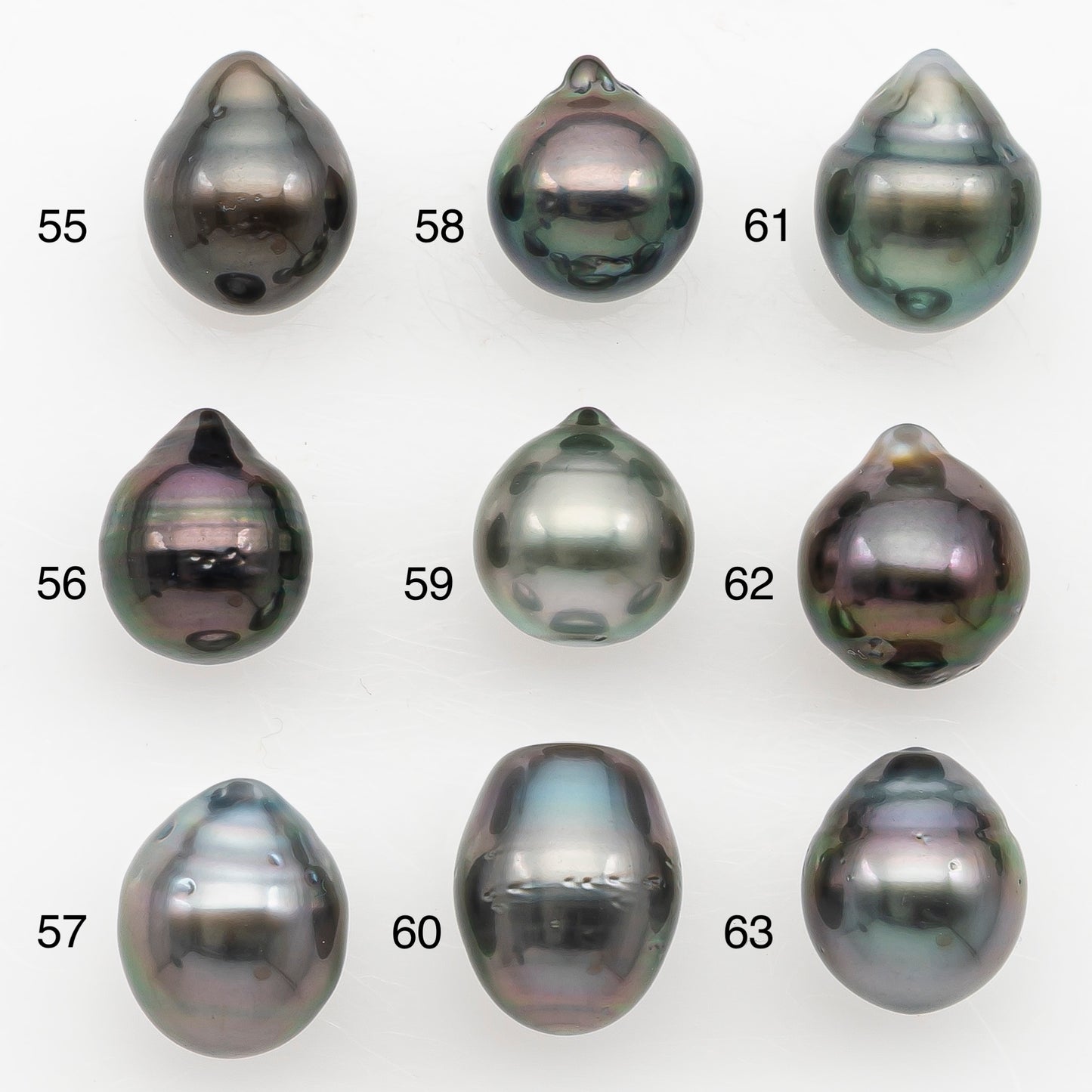 9-10mm Tahitian Pearl Natural Color with Minor Blemishes, Loose Undrilled for Jewelry Making, SKU # 3155TH