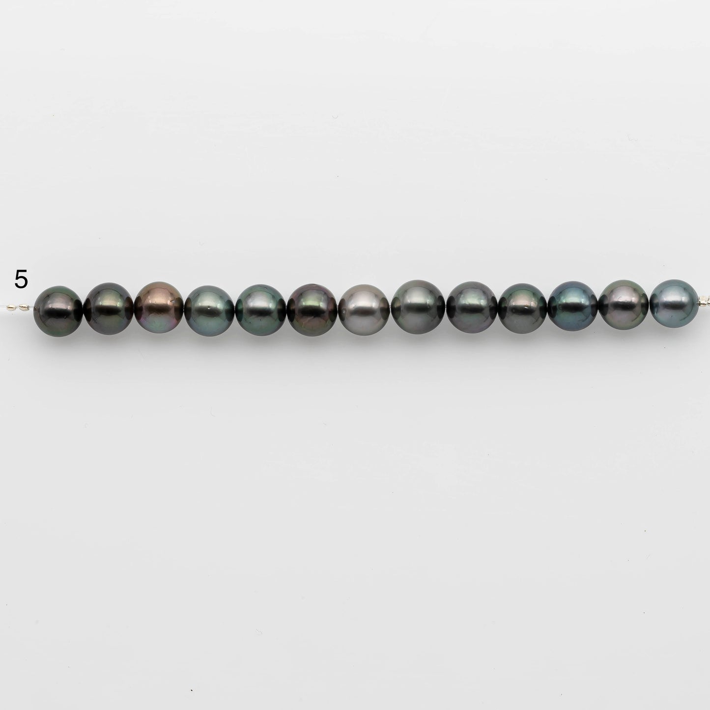 8-9mm Tahitian Pearl in Short Strand with All Natural Color with High Luster for Jewelry Making, SKU# 2406TH