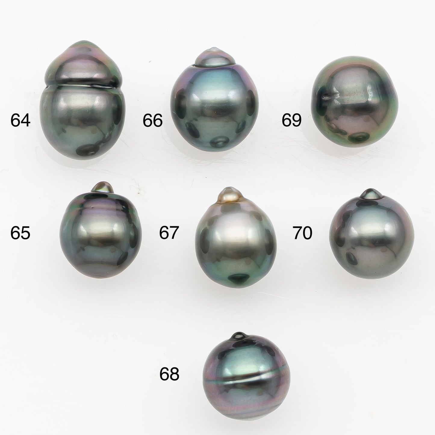 9-10mm Tahitian Pearl Natural Color with Minor Blemishes, Loose Undrilled for Jewelry Making, SKU # 3155TH