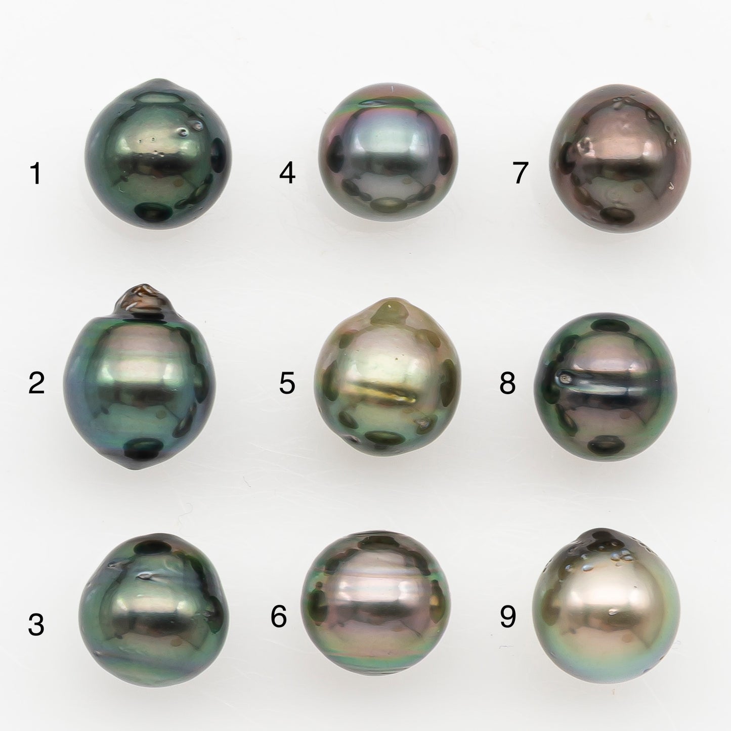 9-10mm Tahitian Pearl Natural Color with Minor Blemishes, Loose Undrilled for Jewelry Making, SKU # 3156TH