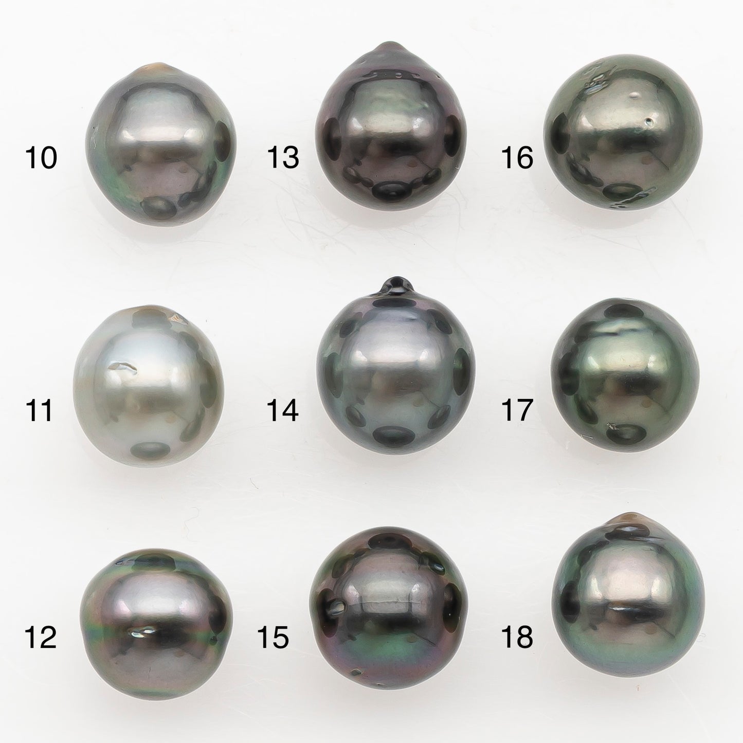 9-10mm Tahitian Pearl Natural Color with Minor Blemishes, Loose Undrilled for Jewelry Making, SKU # 3156TH