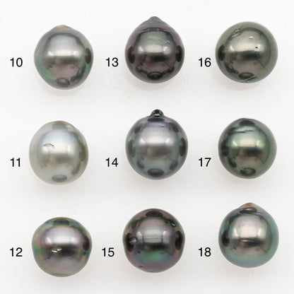 9-10mm Tahitian Pearl Natural Color with Minor Blemishes, Loose Undrilled for Jewelry Making, SKU # 3156TH