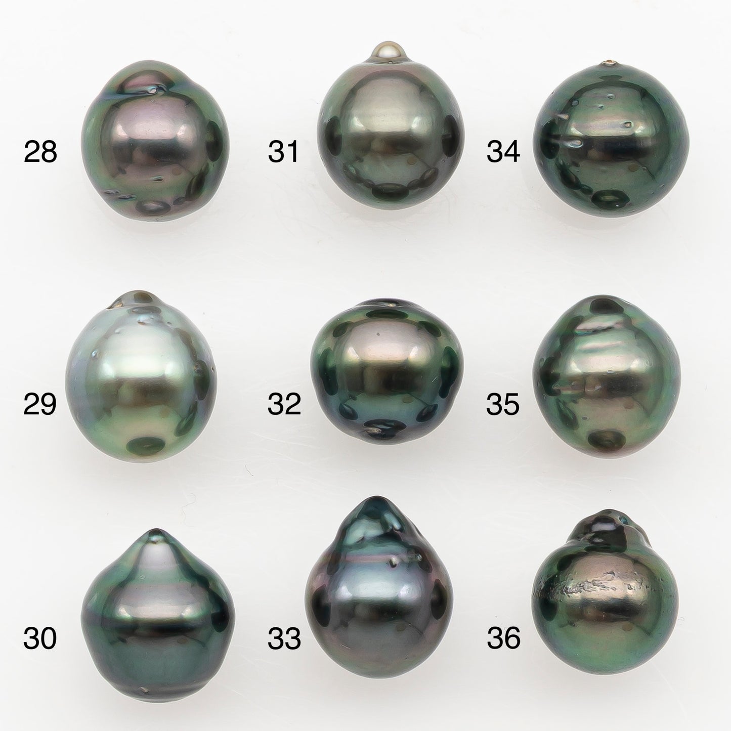 9-10mm Tahitian Pearl Natural Color with Minor Blemishes, Loose Undrilled for Jewelry Making, SKU # 3156TH