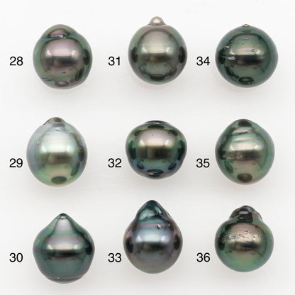 9-10mm Tahitian Pearl Natural Color with Minor Blemishes, Loose Undrilled for Jewelry Making, SKU # 3156TH