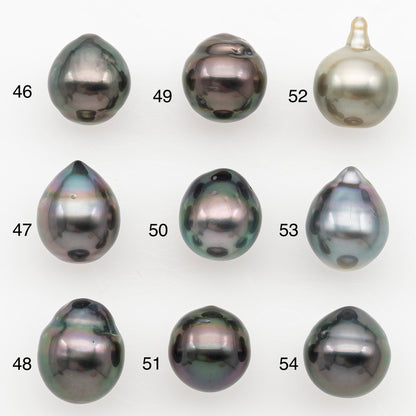 9-10mm Tahitian Pearl Natural Color with Minor Blemishes, Loose Undrilled for Jewelry Making, SKU # 3156TH