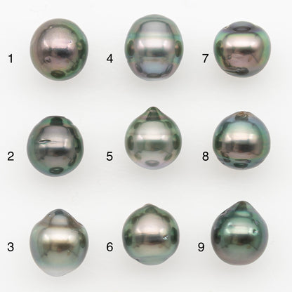 9-10mm Tahitian Pearl Natural Color with Minor Blemishes, Loose Undrilled for Jewelry Making, SKU # 3157TH