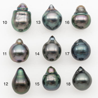 9-10mm Tahitian Pearl Natural Color with Minor Blemishes, Loose Undrilled for Jewelry Making, SKU # 3157TH
