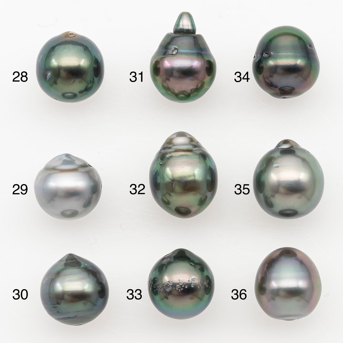 9-10mm Tahitian Pearl Natural Color with Minor Blemishes, Loose Undrilled for Jewelry Making, SKU # 3157TH