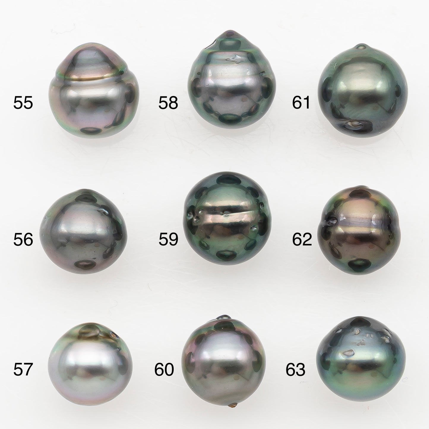 9-10mm Tahitian Pearl Natural Color with Minor Blemishes, Loose Undrilled for Jewelry Making, SKU # 3157TH