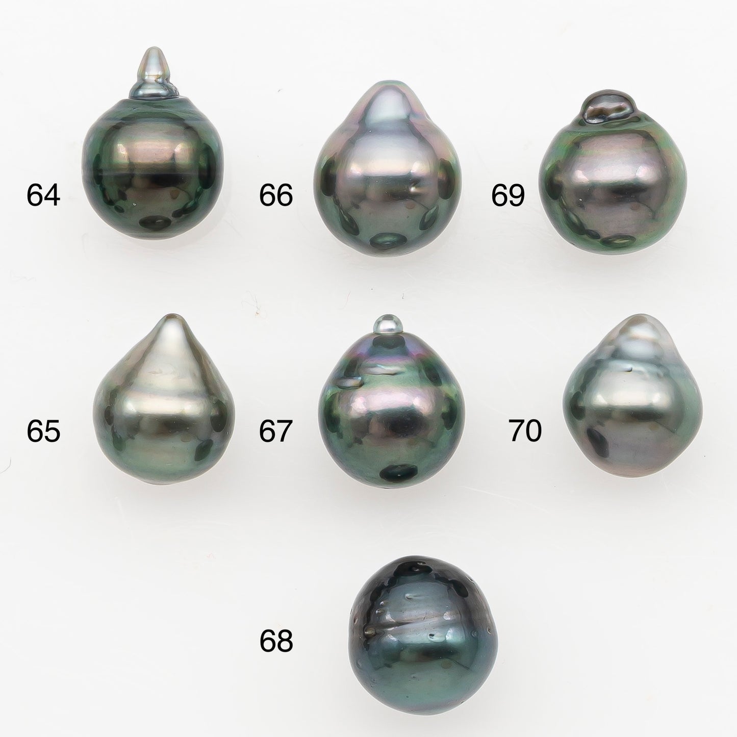 9-10mm Tahitian Pearl Natural Color with Minor Blemishes, Loose Undrilled for Jewelry Making, SKU # 3157TH