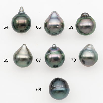 9-10mm Tahitian Pearl Natural Color with Minor Blemishes, Loose Undrilled for Jewelry Making, SKU # 3157TH
