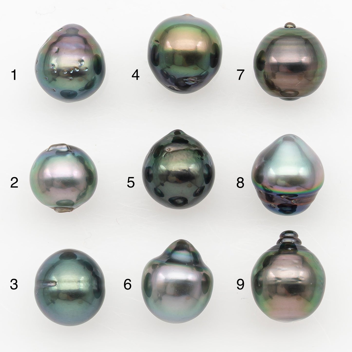 9-10mm Tahitian Pearl Natural Color with Minor Blemishes, Loose Undrilled for Jewelry Making, SKU # 3158TH