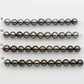 9-10mm Tahitian Pearl in Short Strand with All Natural Color with High Luster for Jewelry Making, SKU# 2412TH