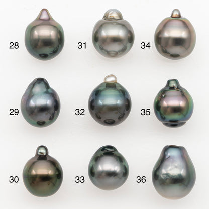 9-10mm Tahitian Pearl Natural Color with Minor Blemishes, Loose Undrilled for Jewelry Making, SKU # 3158TH