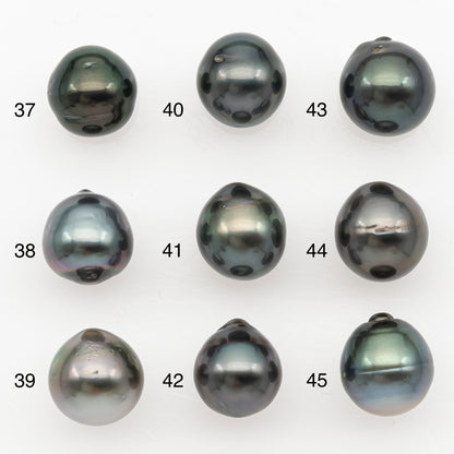 9-10mm Tahitian Pearl Natural Color with Minor Blemishes, Loose Undrilled for Jewelry Making, SKU # 3158TH