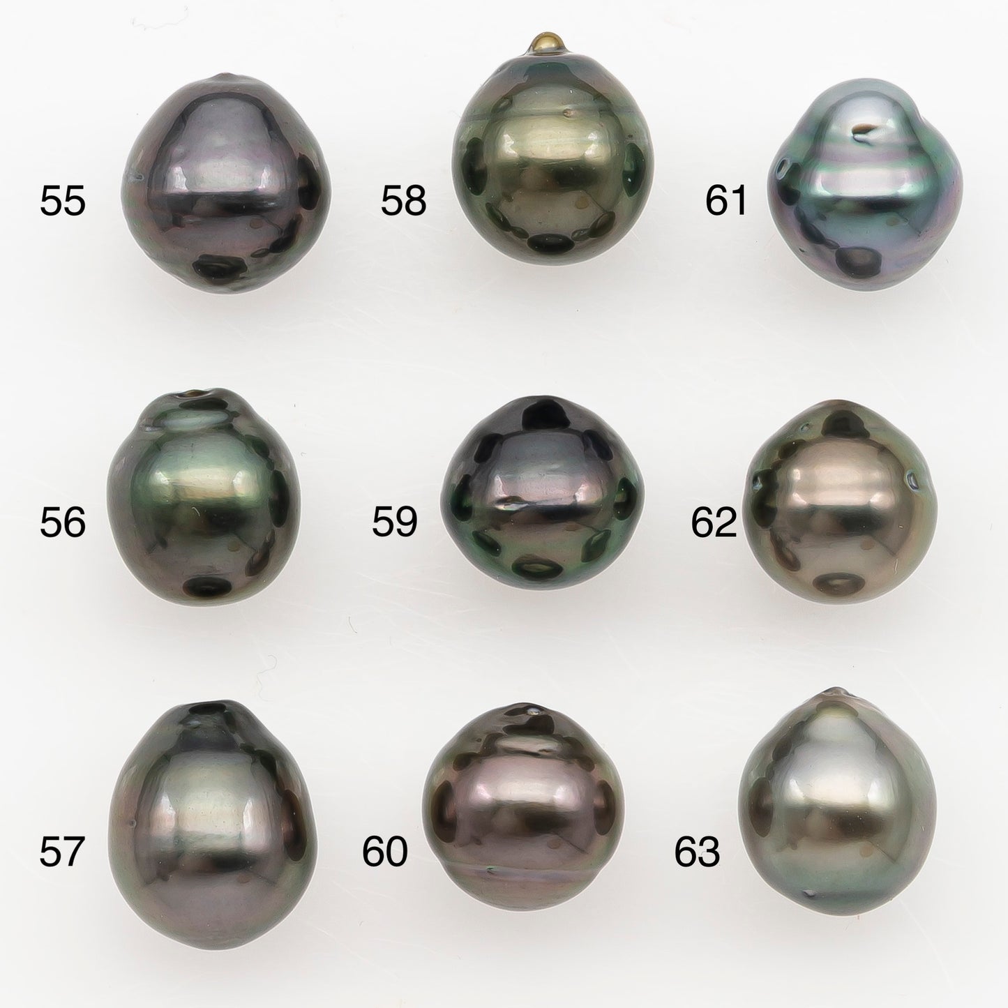 9-10mm Tahitian Pearl Natural Color with Minor Blemishes, Loose Undrilled for Jewelry Making, SKU # 3158TH